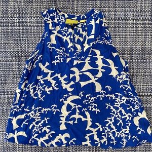 Maeve Royal Blue Patterned Blouse